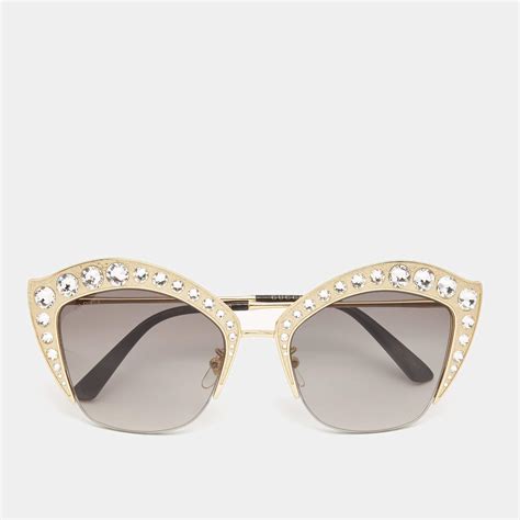 gucci 53mm embellished cat eye sunglasses|Gucci cat eye glasses frames.